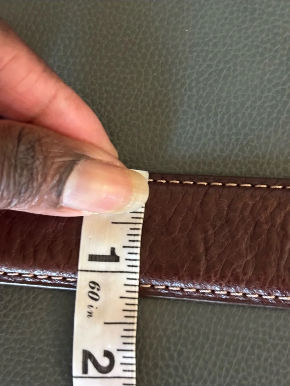 Kirkland Signature Italian Full Grain Leather Men's Belt size 36